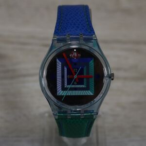 Swatch 1994 Gent (GN402) "KANGAROO"  Watch – Pre-Owned, New Battery, Round, Blue